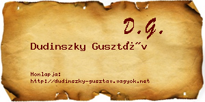 Dudinszky Gusztáv névjegykártya
