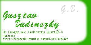 gusztav dudinszky business card